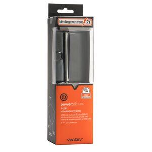 Ventev Powercell Power Bank 5200 mAh with USB-C Cable Grey Batteries Universal